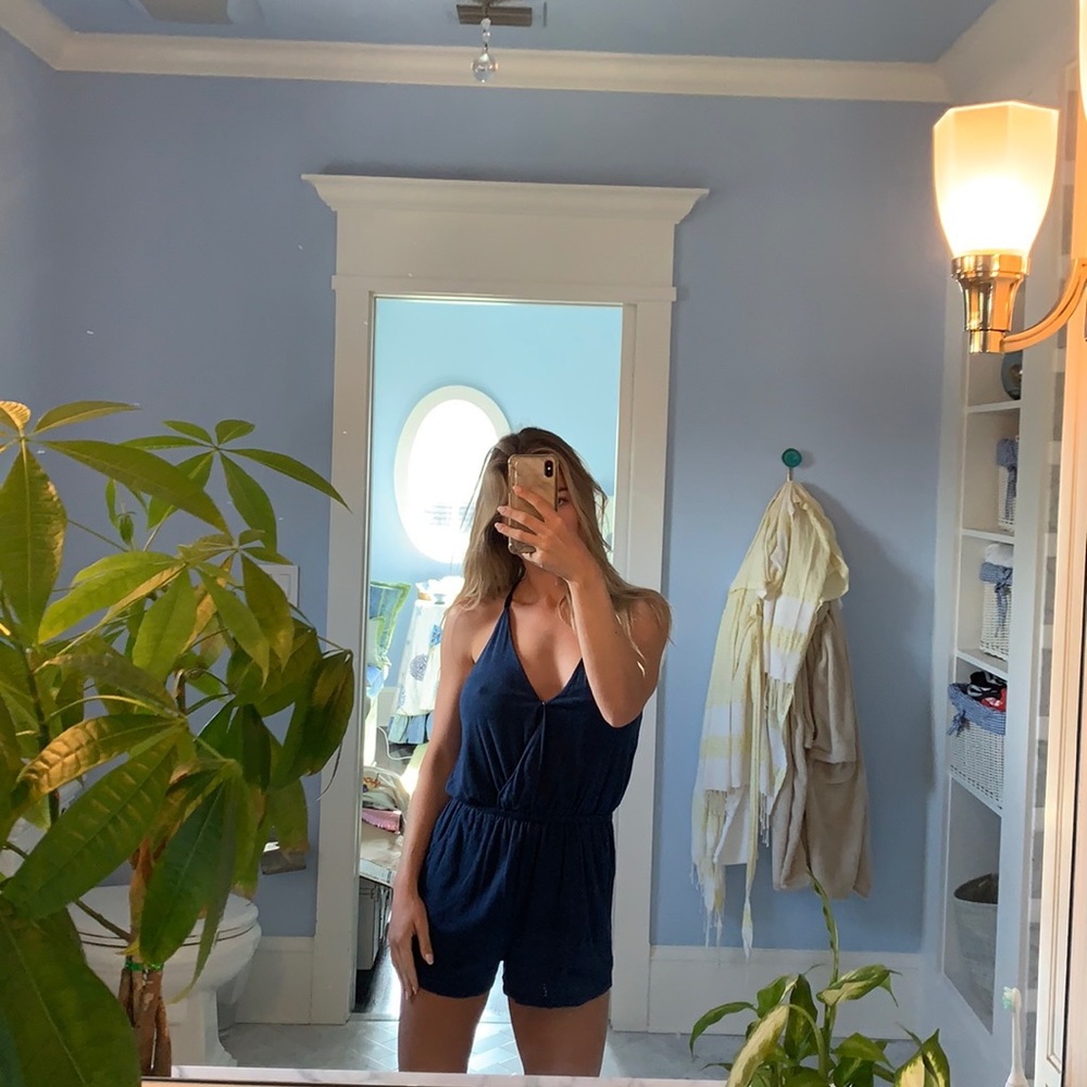 Navy Romper From Blush Boutique In Miami